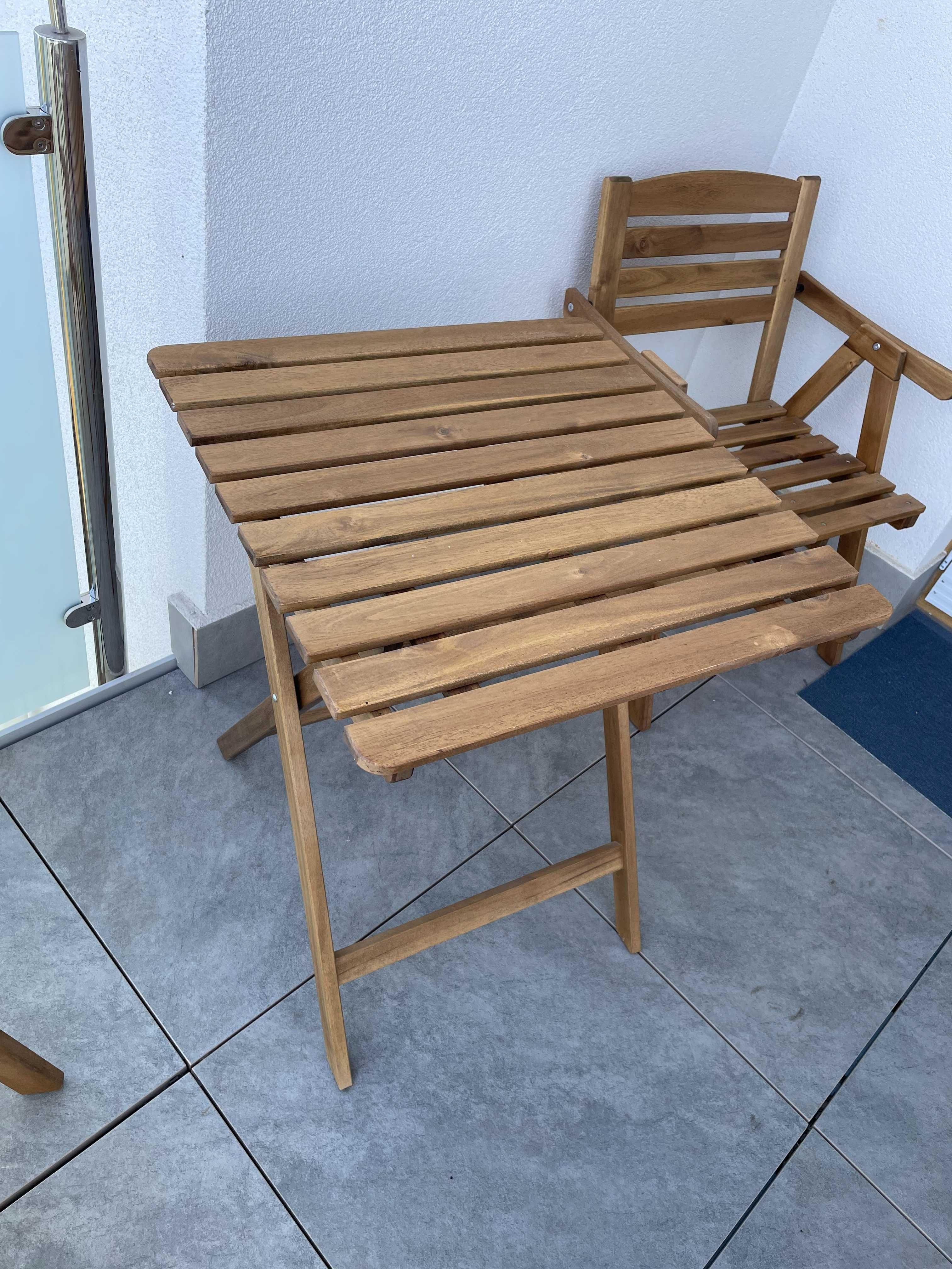 Zestaw ogrodowy balkonowy krzesła stolik IKEA Falholmen Askholmen