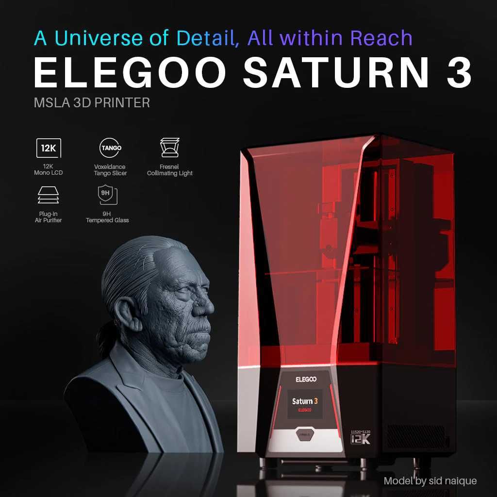 3д принтер Elegoo Saturn 3 12K/10-дюймовий 12K /новий/ в наявності/