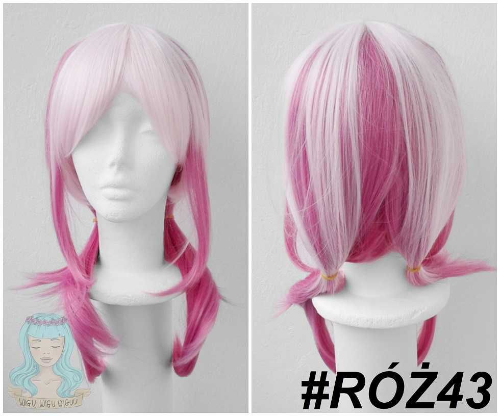 Inori Guity Crown różowa peruka wig cosplay ombre gradient