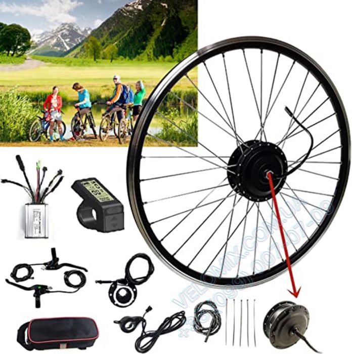 Мотор 350 500 1000 Электро Колесо Набор Контроллер Ручка газа Дисплей