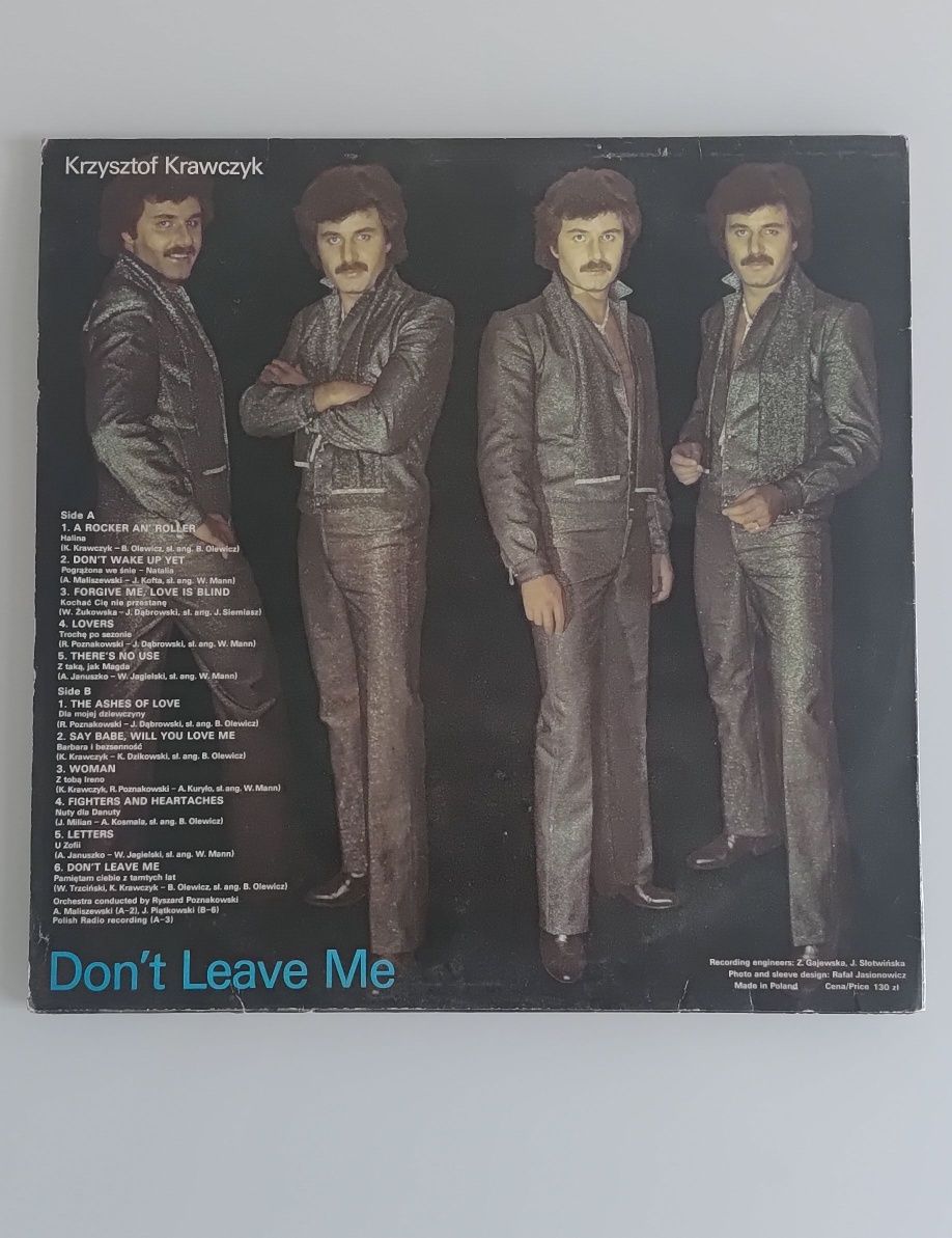Krystof Krzysztof  Krawczyk Don't leave me vinyl płyta winylowa