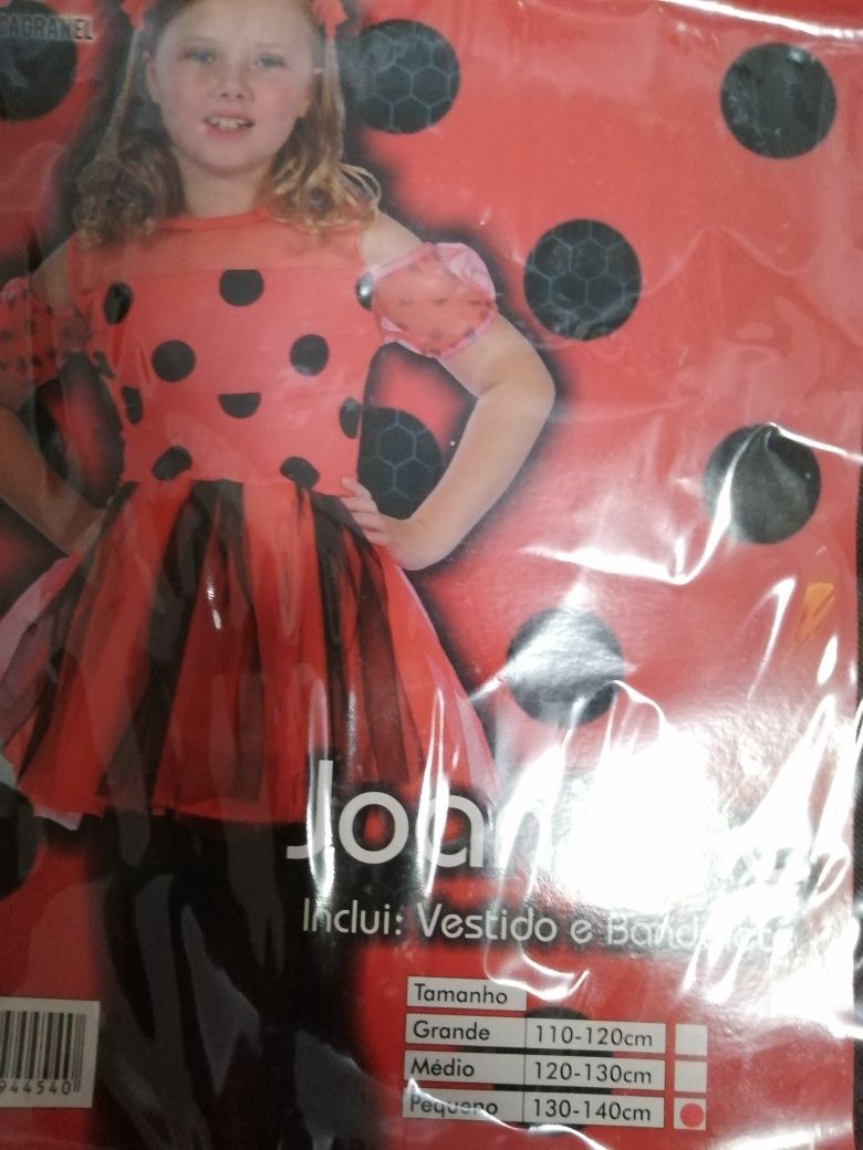 Vendo fato de carnaval de joaninha com bandolete