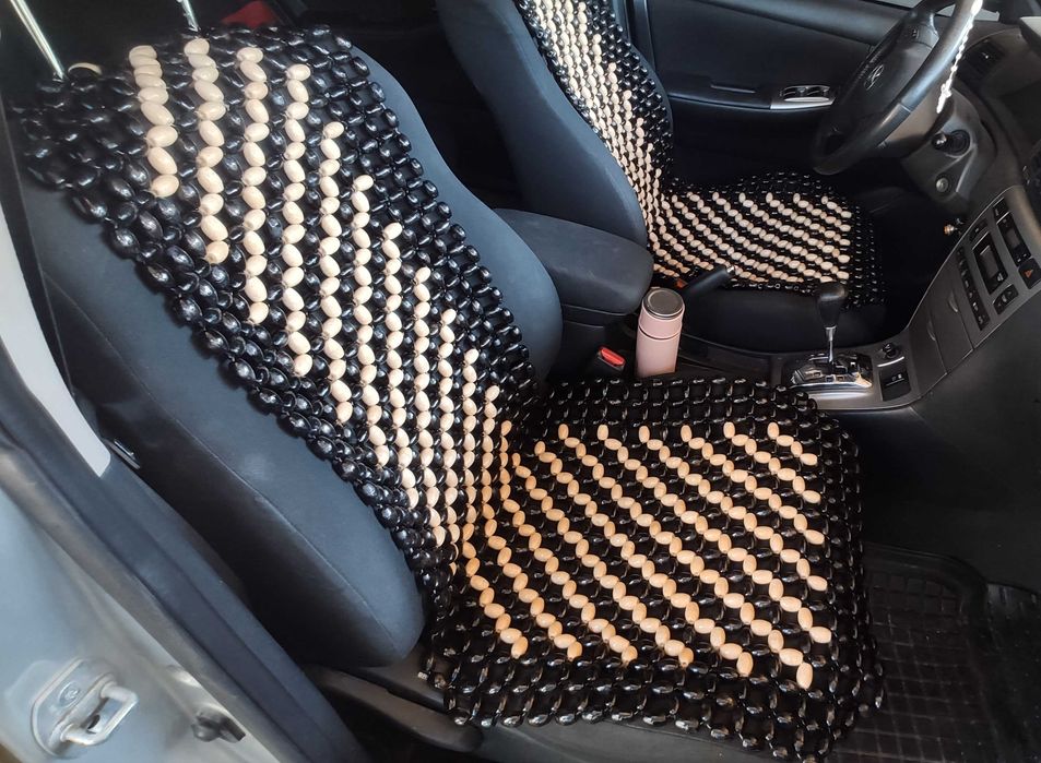 Дерев'яний масажер накидка на автомобільне сидіння. Великий, якісний!