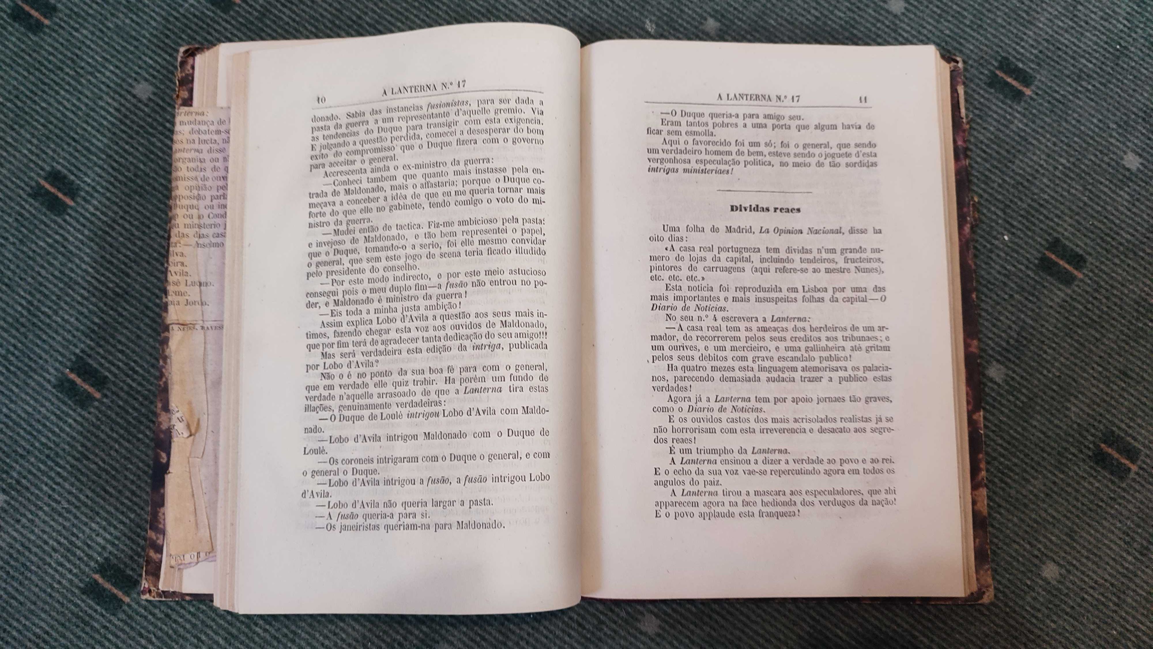 A Lanterna -Publicação Republicana - 9 volumes (1868 a 1873)