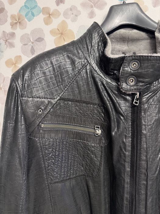 Чоловіча дублянка натуральна шкіра, дубленка, куртка зимова