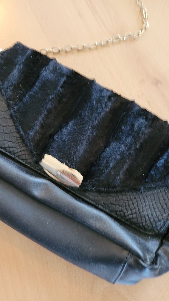 Torebka damska per una z futerkiem