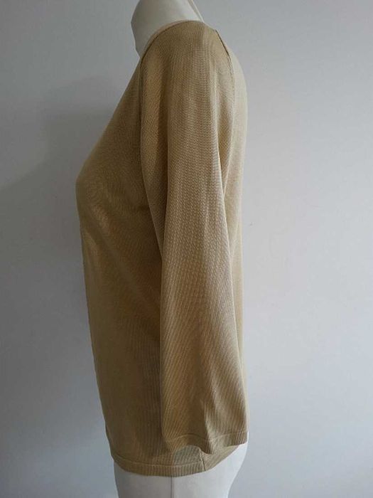 Sweter Blezer Jedwabny 100% Naturalny Jedwab Beżowy Kardigan M/L