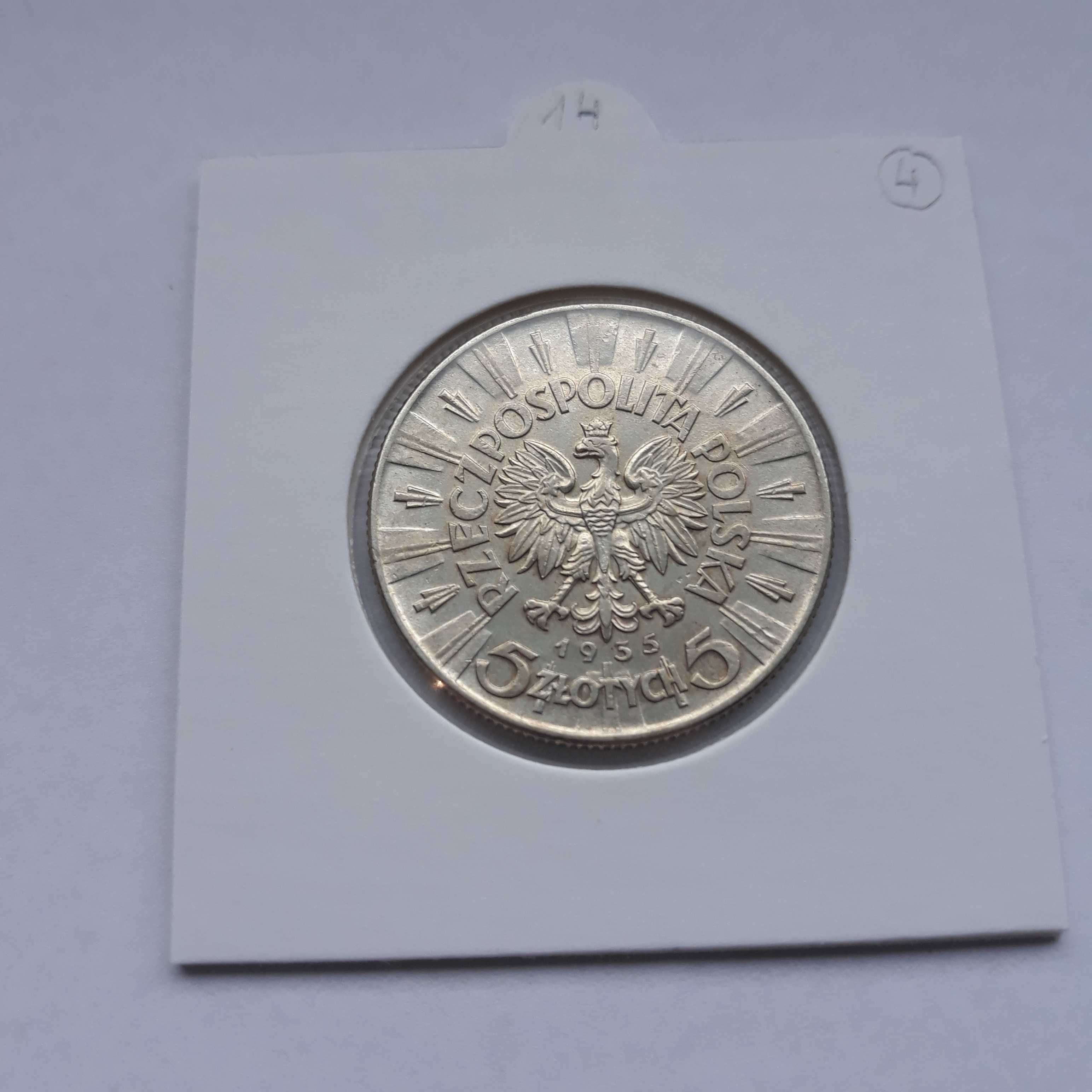 Moneta 5zł Piłsudski 1935 - srebro monety 2 RP ( II RP nr.14/4)