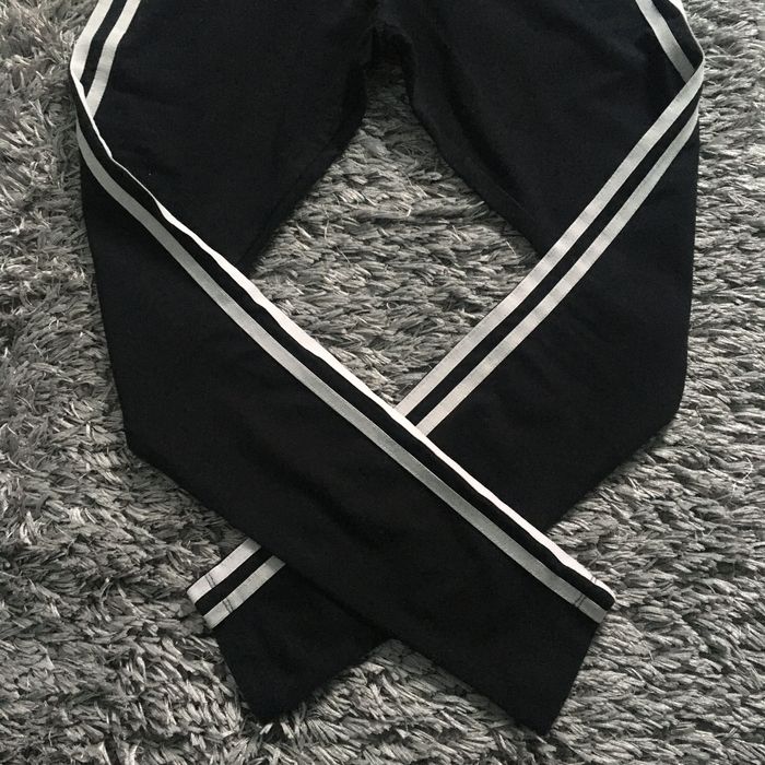 Czarne Legginsy Adidas z 3 paskami i z wysokim stanem High Waist XS/34