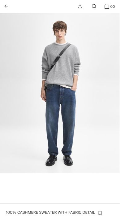 Massimo Dutti 100% кашемір чоловічий светр