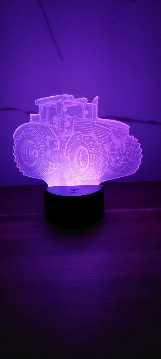 NOWA lampka nocna led traktor ciagnik farmer illusion lamp 3d