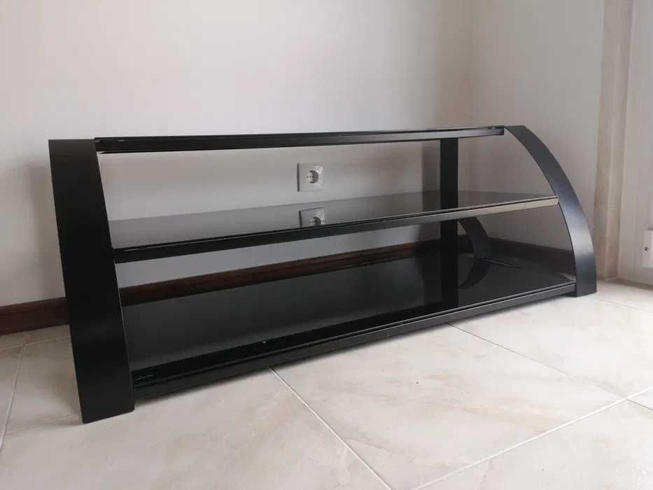 Movel de TV vidro preto