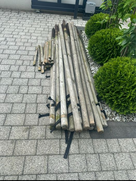 Sprzedam paliki, słupki do usztywnwinia drzew lub do ogrodzenia 25 szt