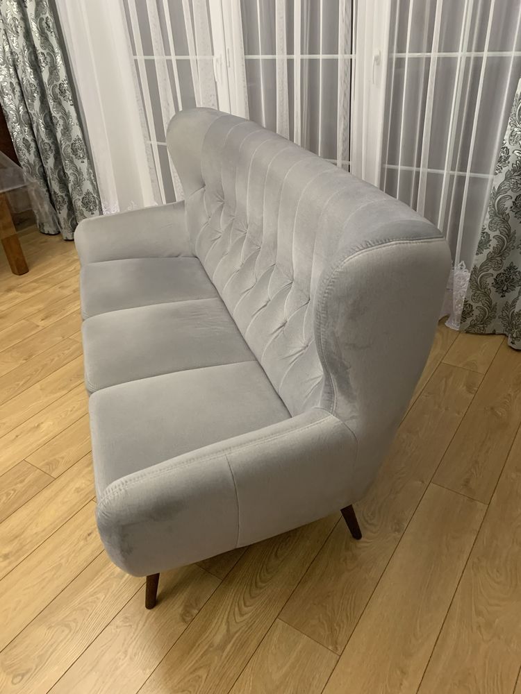Sofa uszak 3-osobowa szary KELSO