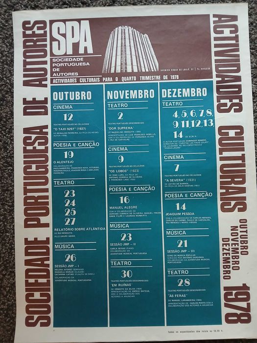 cartazes culturais Portugal anos 1970'/80's
