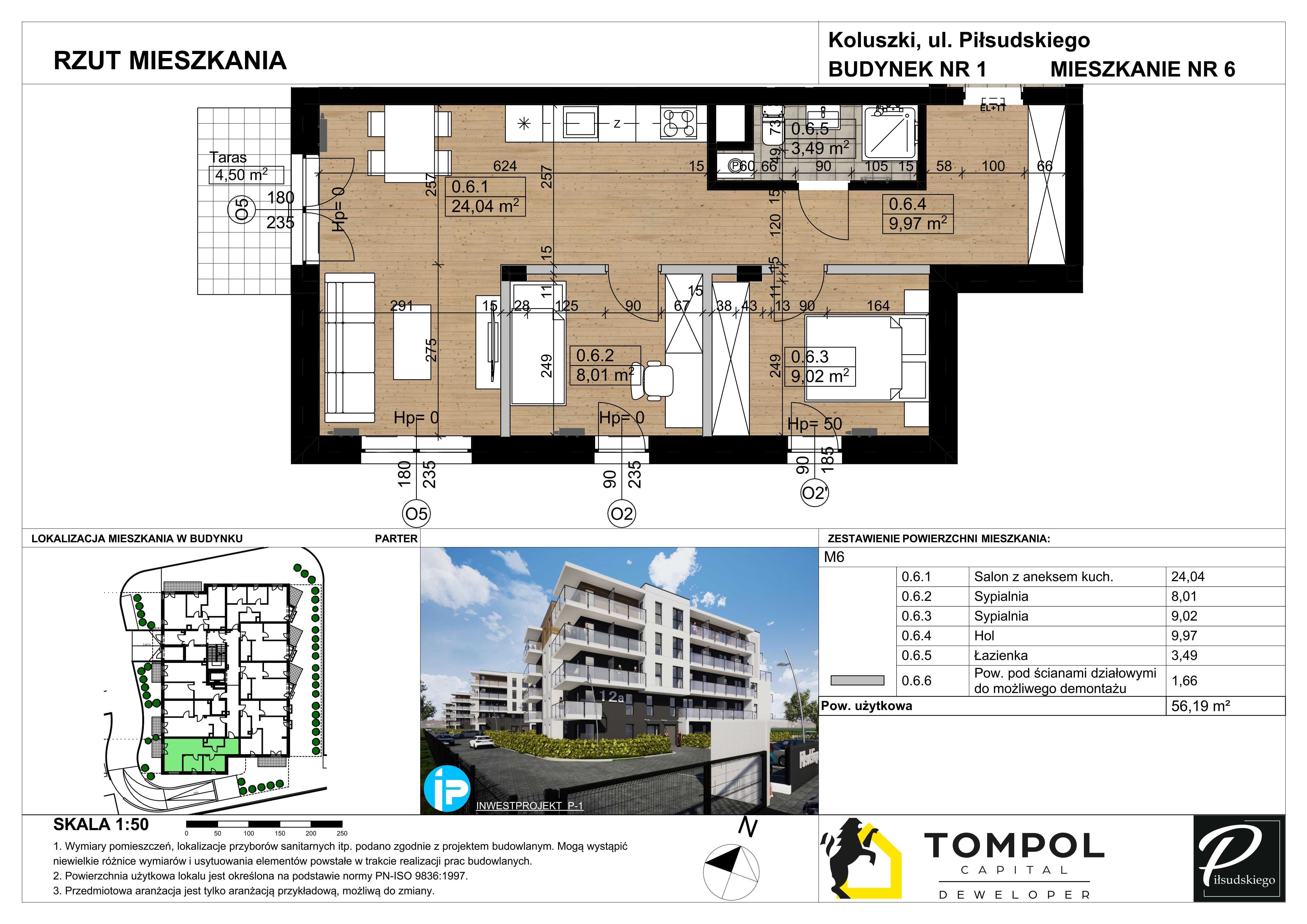 Osiedle Piłsudskiego Koluszki | mieszkanie 56,83m²