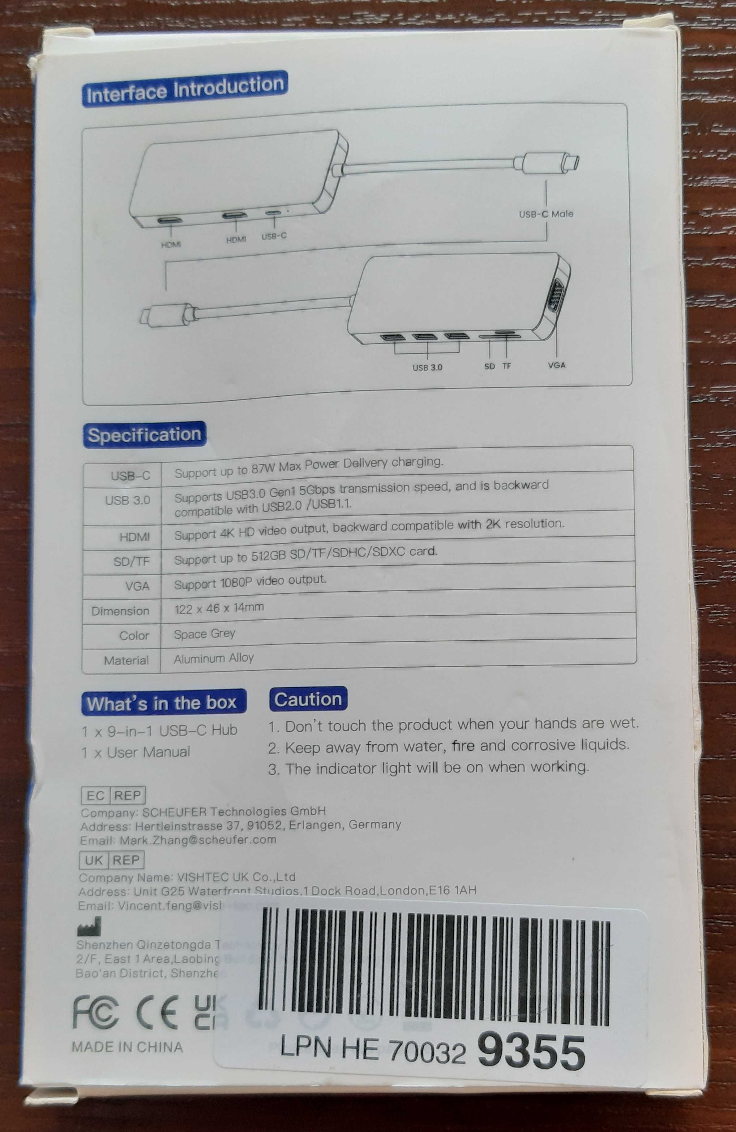 Stacja dokująca USB-C 9 portów - GIISSMO Y16 9in1 HUB
