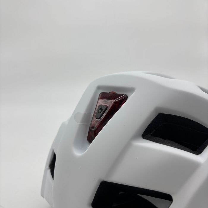 Kask rowerowy z lampką LED Biały Rozmiar S