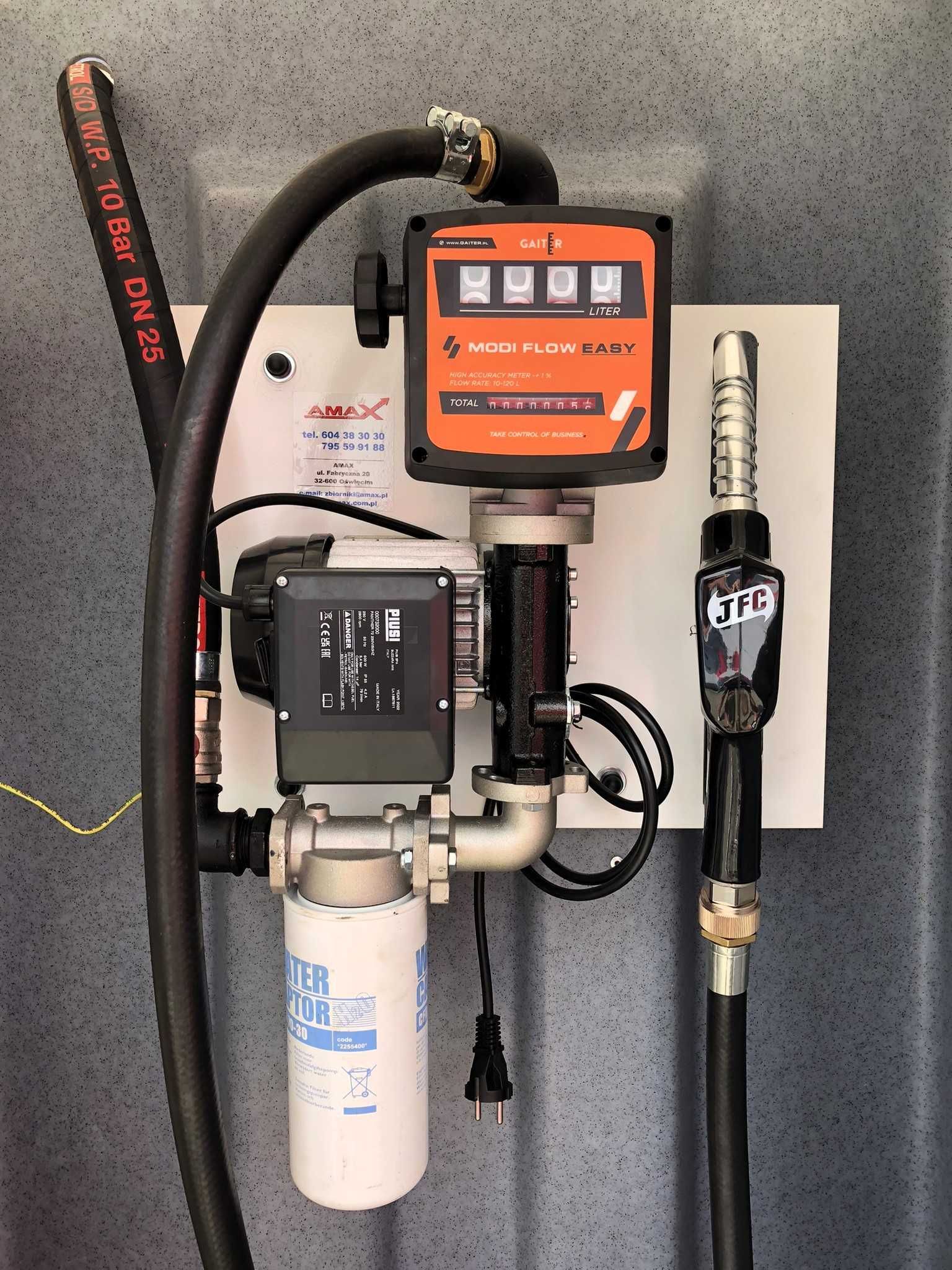 Zbiornik na paliwo 2500l z dystrybutorem - ON diesel - AMAX