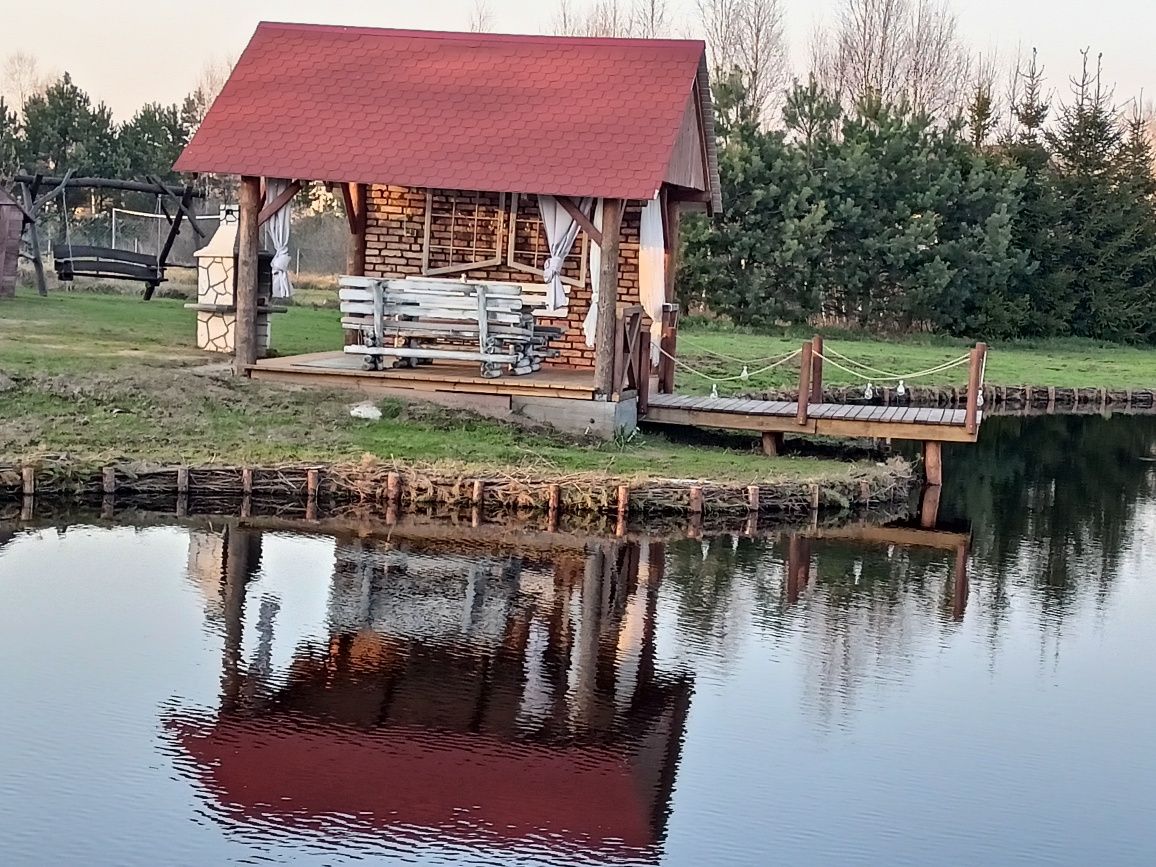 dom VIP Kaszuby sauna bania staw kominek