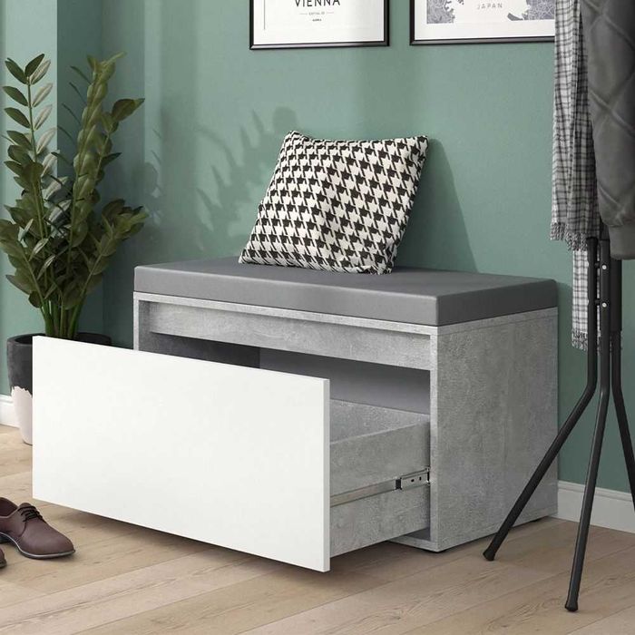 Szafka na BUTY z siedziskiem SZUFLADA, pufa, STOŁEK DaMaOutlet.pl