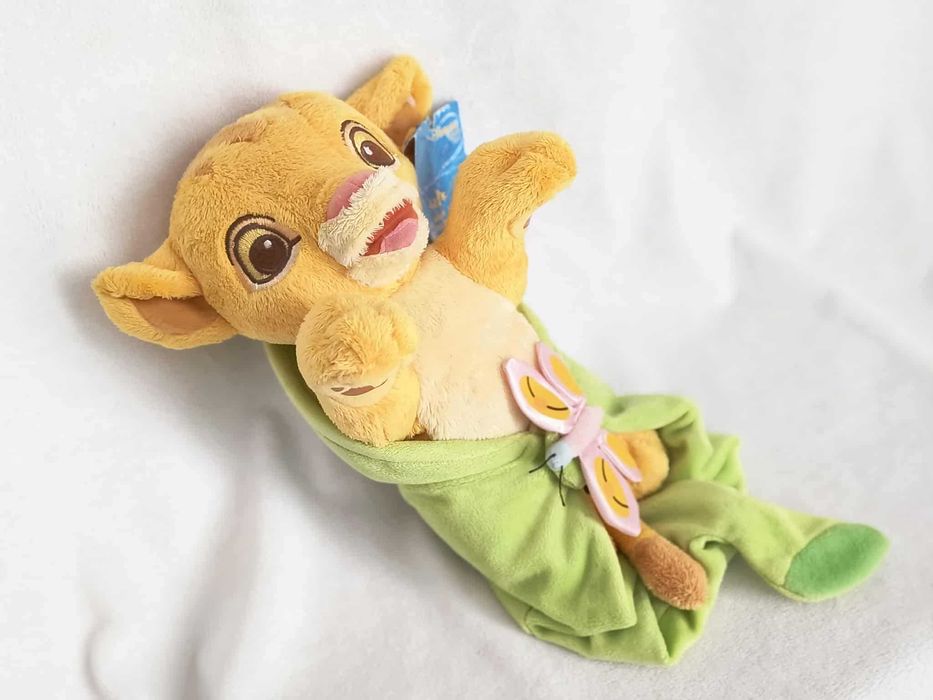 Maskotka Król Lew Lion King mały Simba lwiątko kocyk Disneyland Paris
