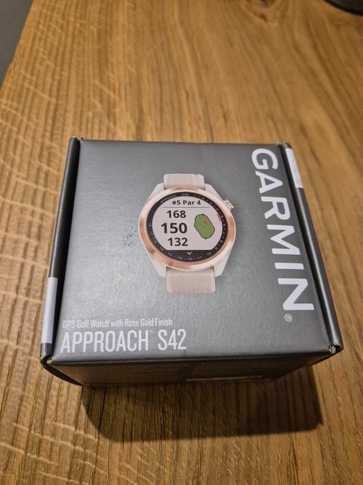 Zegarek Garmin Approach S42 GPS różowo złoty, Nowy na gwarancji.