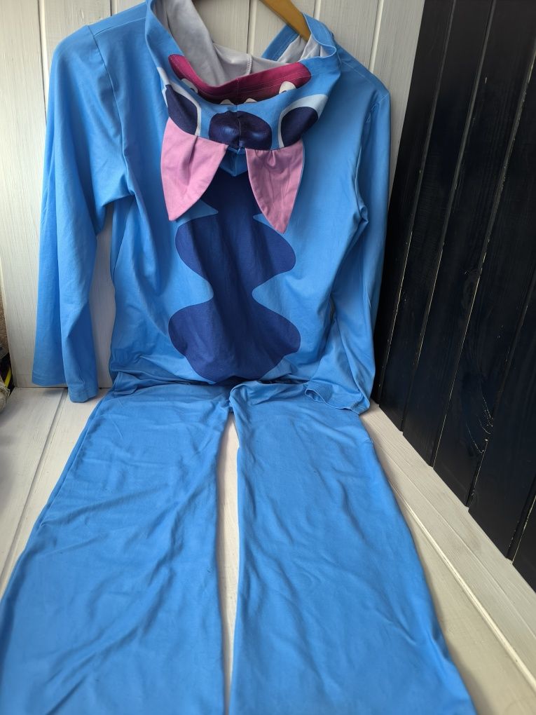 Карнавальний костюм синій Стіч stitch 9-10 супермен маска супергерої