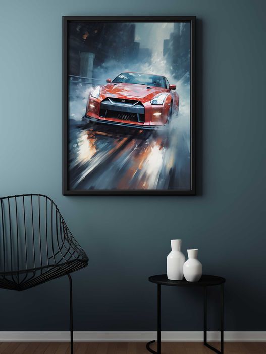 Plakat na Ścianę Obraz Nissan GT-R R35 Godzilla 50x70 cm Premium
