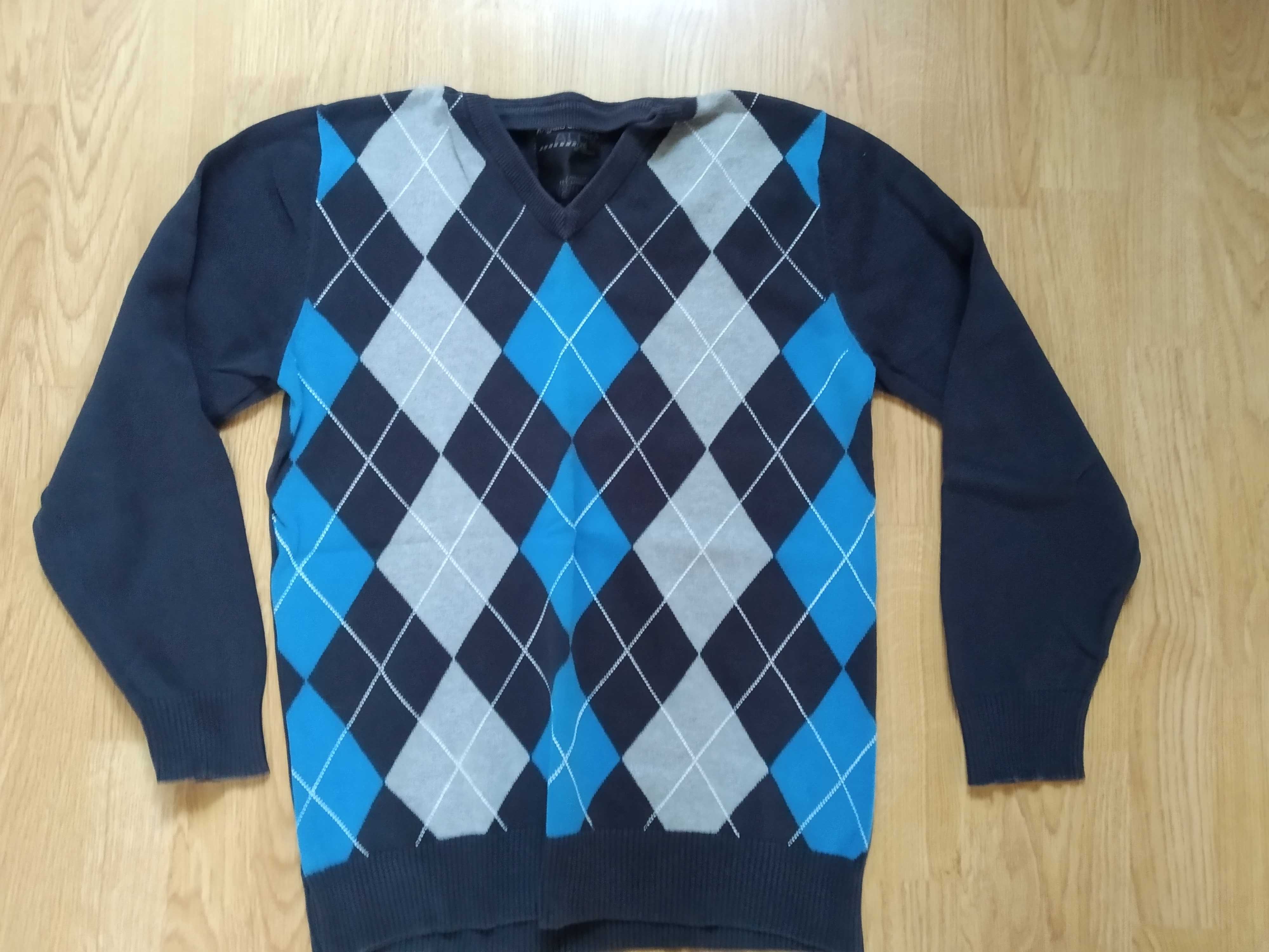sweterek męski/ romby S/M 168-172
