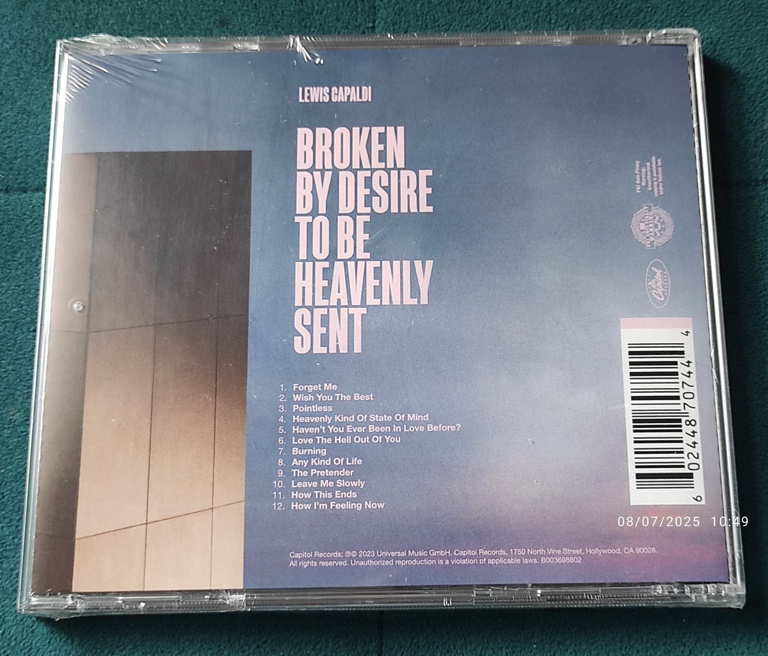 Lewis Capaldi - Broken By Desire To Be Heavenly Sent CD