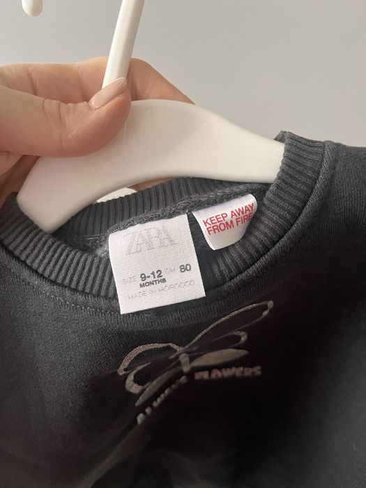 Bluza czarna dziewczeca zara 80