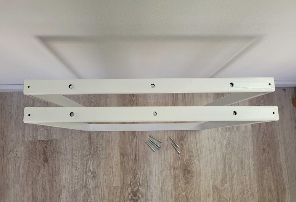 Białe Nogi metalowe do stolika komody 54x50 2 szt.