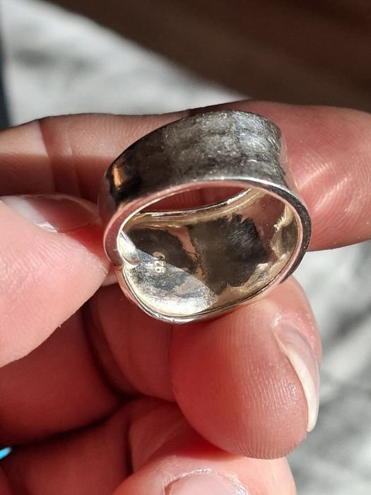 Komplet z rubinem naturalnym.