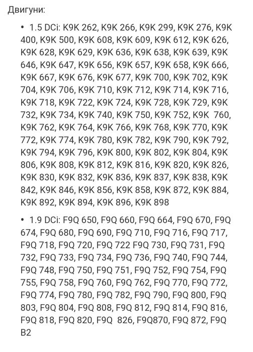 Набір фіксаторів для валів грм RENAULT 1.5 1.9  K9K рено фиксаторы грм