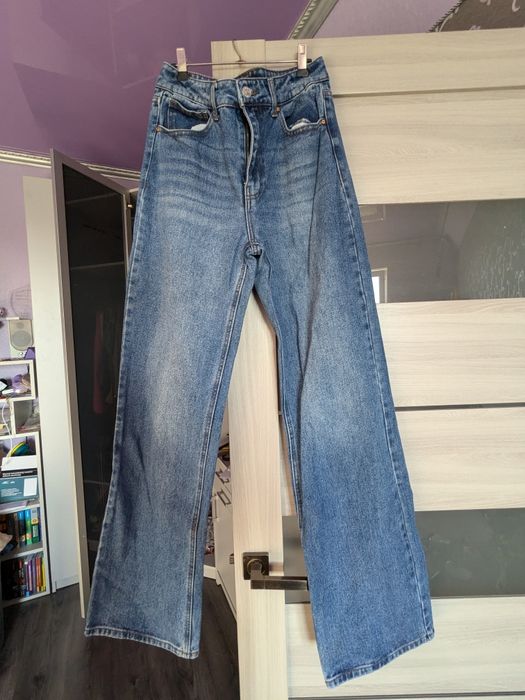 Джинсы широкие клёш