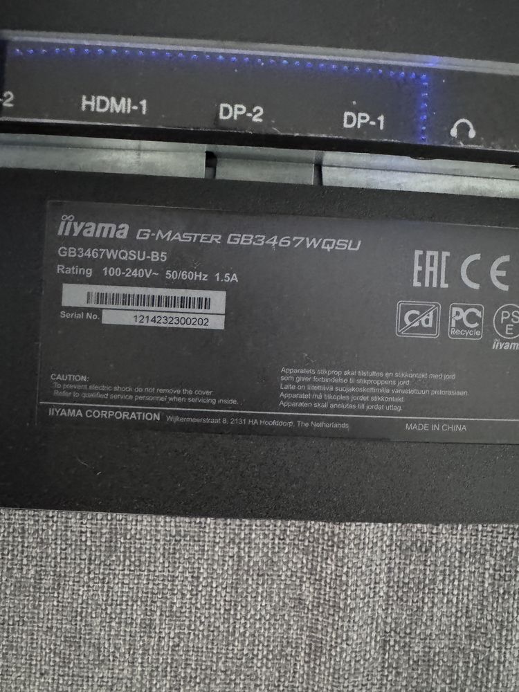 Monitor G-master GB3467WQSU, 34 cale, jak nowy