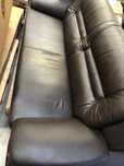 Brązowa  Sofa 3-osobowa 215 x 90 x 88, skóra, outlet, -%, okazja!