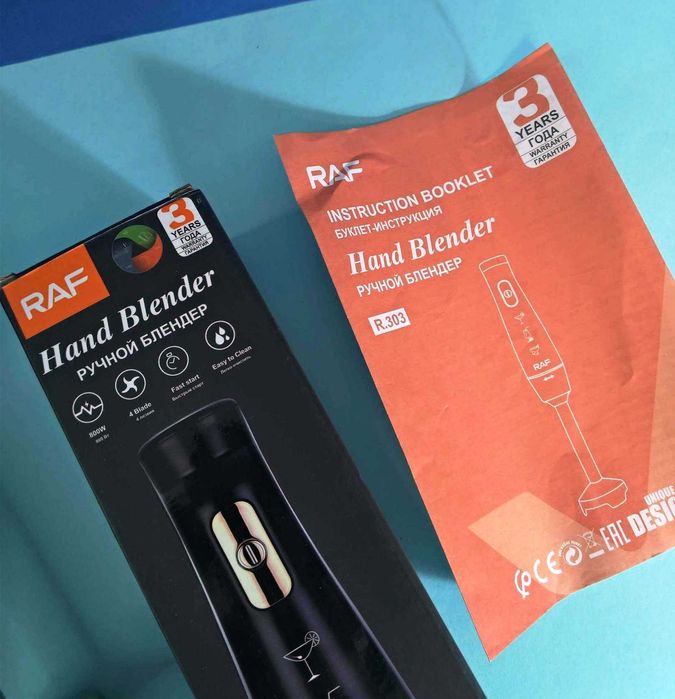 RAF R.303B 800 Вт блендер ручний подрібнювач 800 Вт