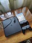 Playstation 4 slim 1Tb + гра GTA5+ зарядка