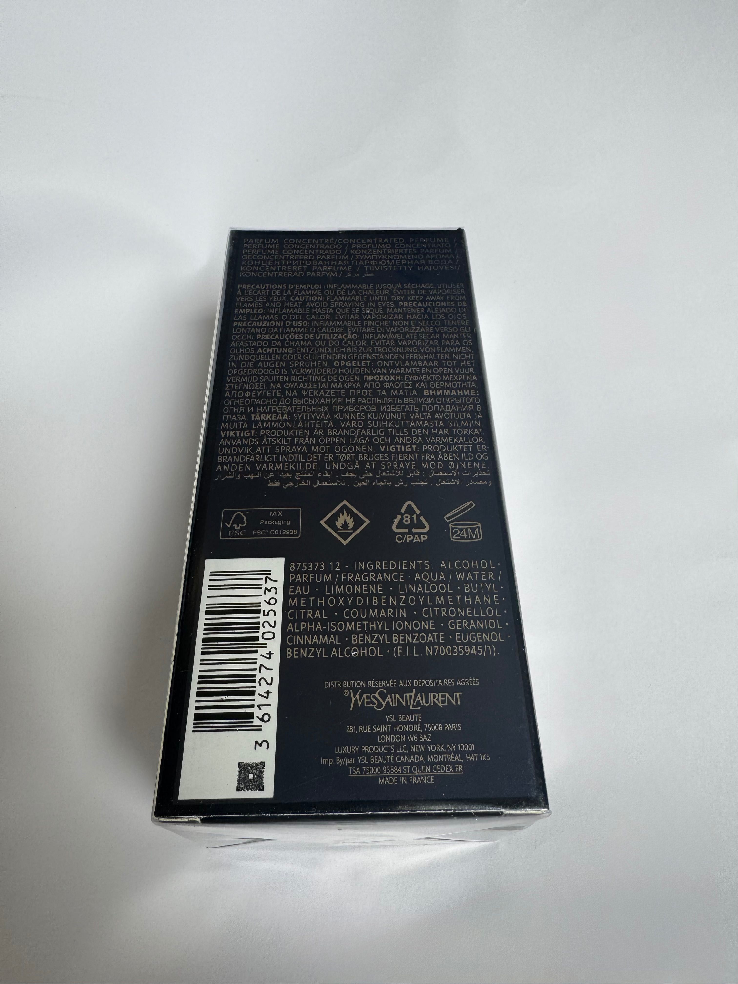 Yves Saint Laurent Y Le Parfum Elixir 100ml, YSL - nowe