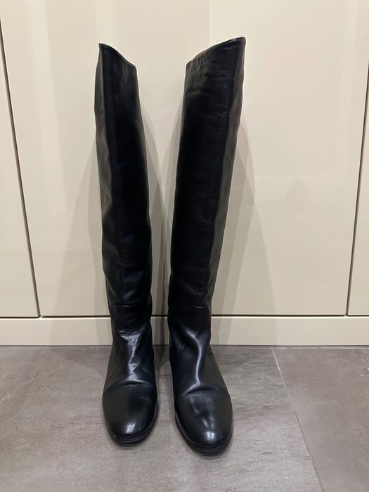 Чорні шкіряні чоботи - рідінги Franco Martini