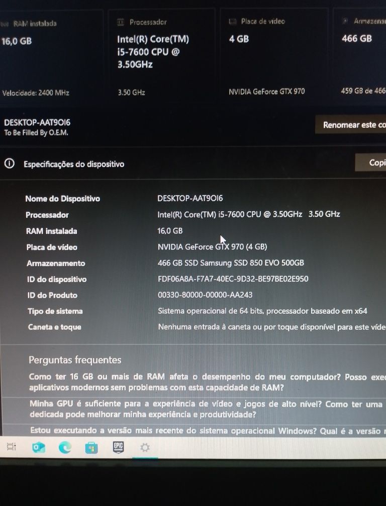 Vendo PC gamer completo