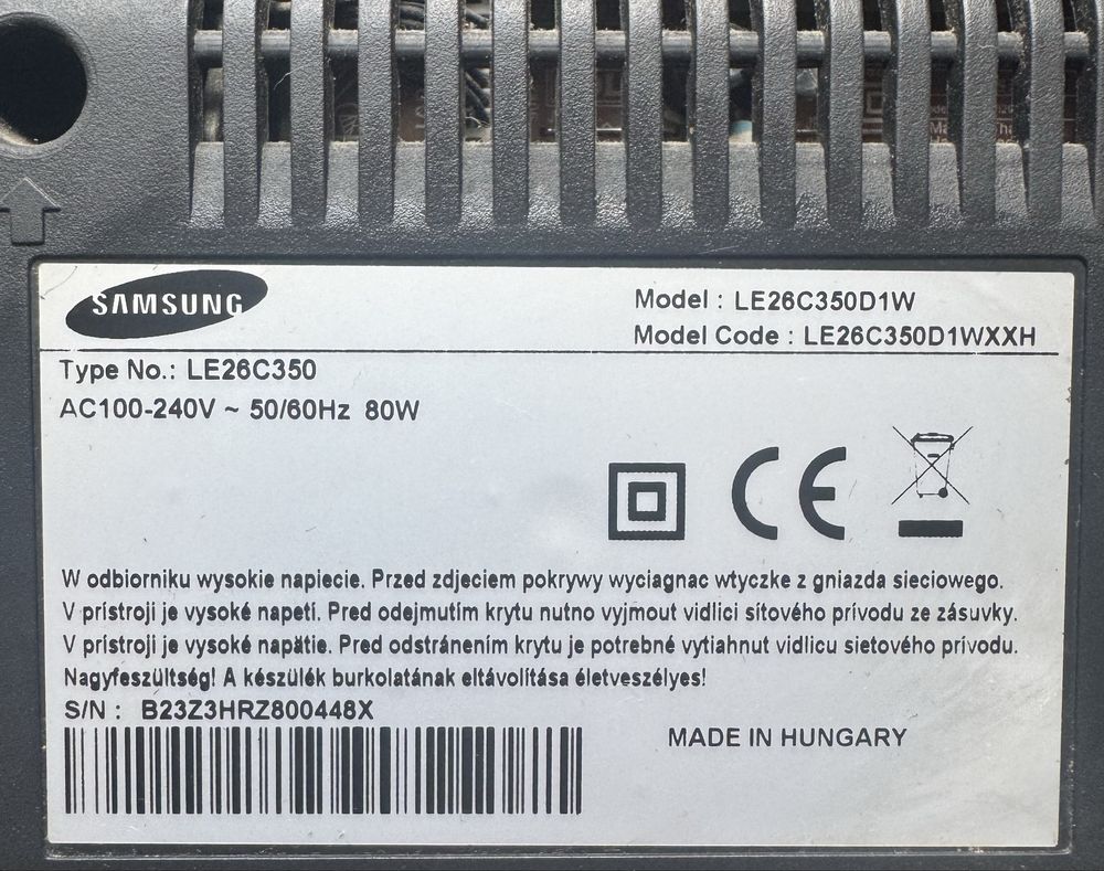 telewizor Samsung LE26C350D1W