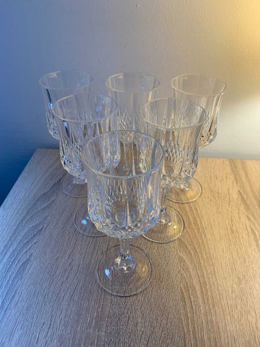 komplet 6 szt kryształowych kieliszków kryształ Cristal D'ARQUES Paris