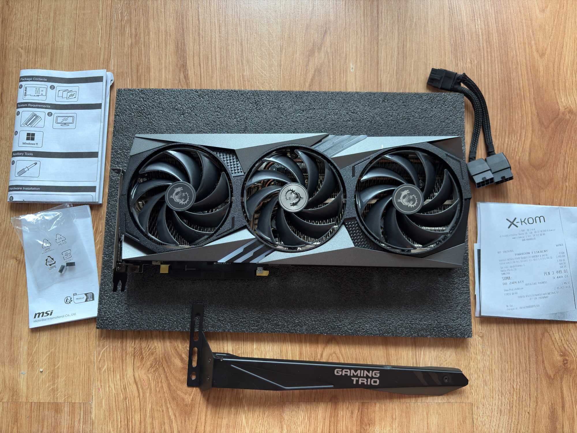 MSI GeForce RTX 4070 Gaming X Trio 12GB GDDR6X || GWARANCJA||