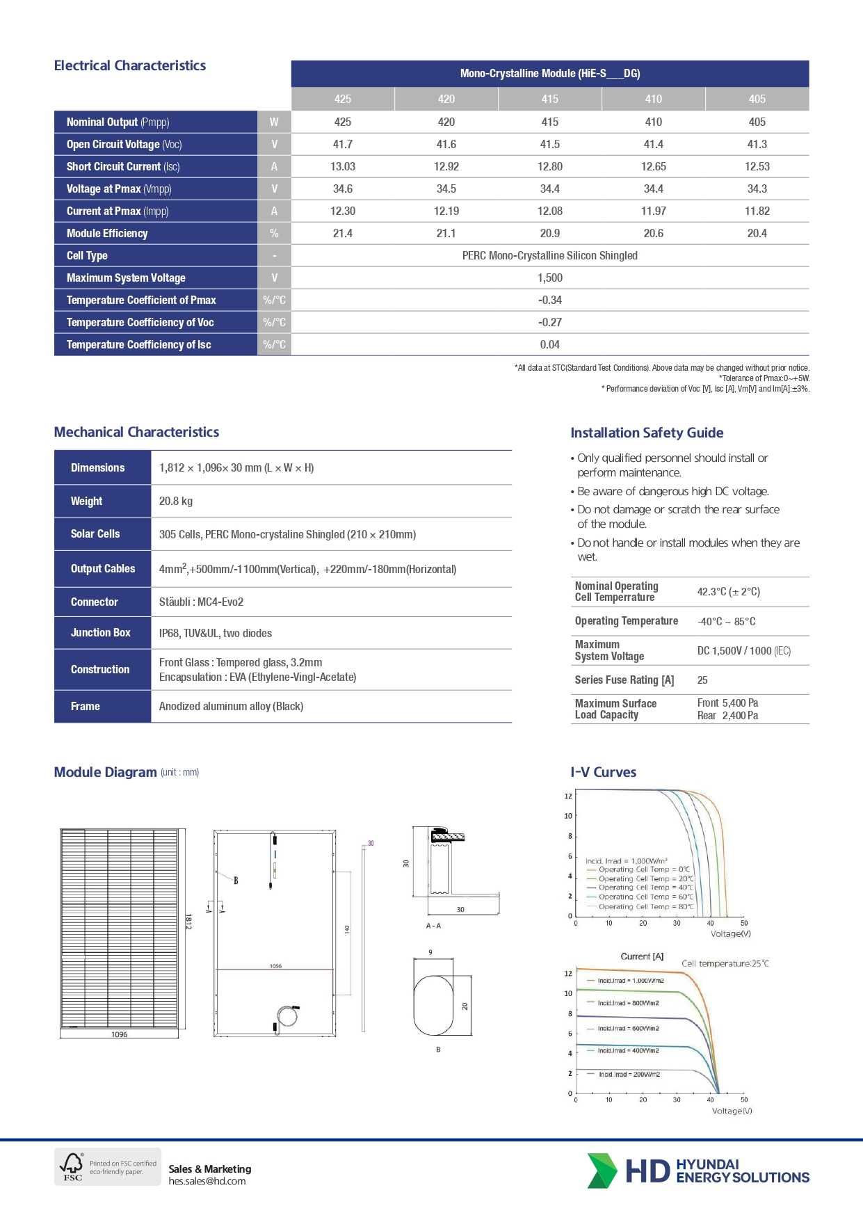 Panel fotowoltaiczny 290zł brutto Hyundai 415W Shingled Black