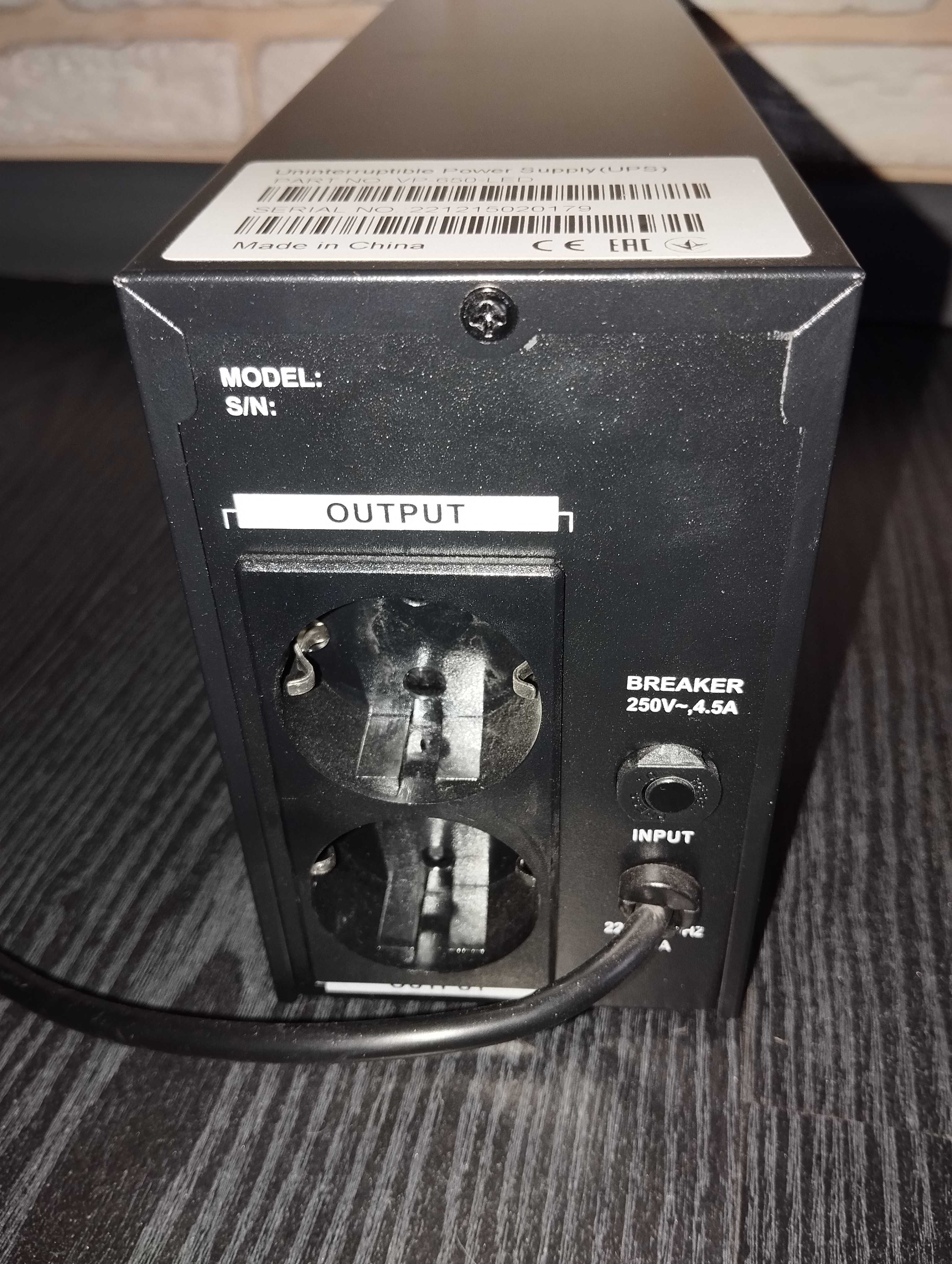 Источник бесперебойного питания SVC VP-650-LED 650VA (на гарантии)