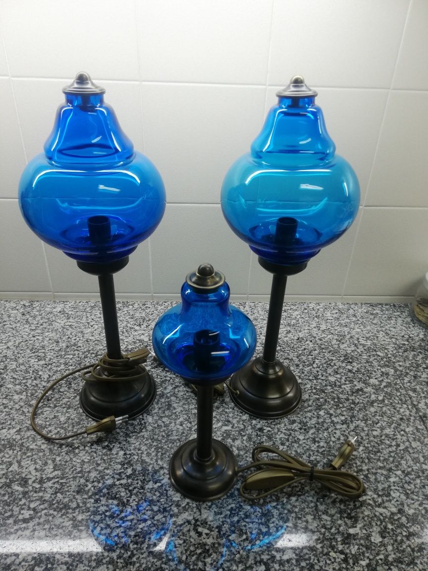Conjunto de 3 candeiros