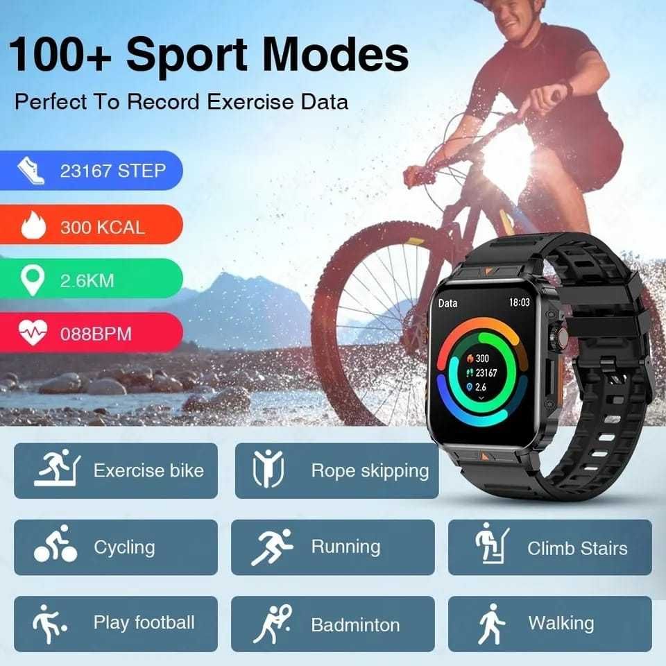 Smartwatch resistente NOVO para Android e Iphone
